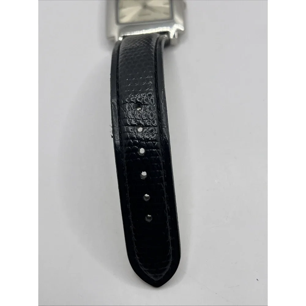 Frondini Women's Quartz Watch Swiss Parts Black Band Silver 31mm- New Battery